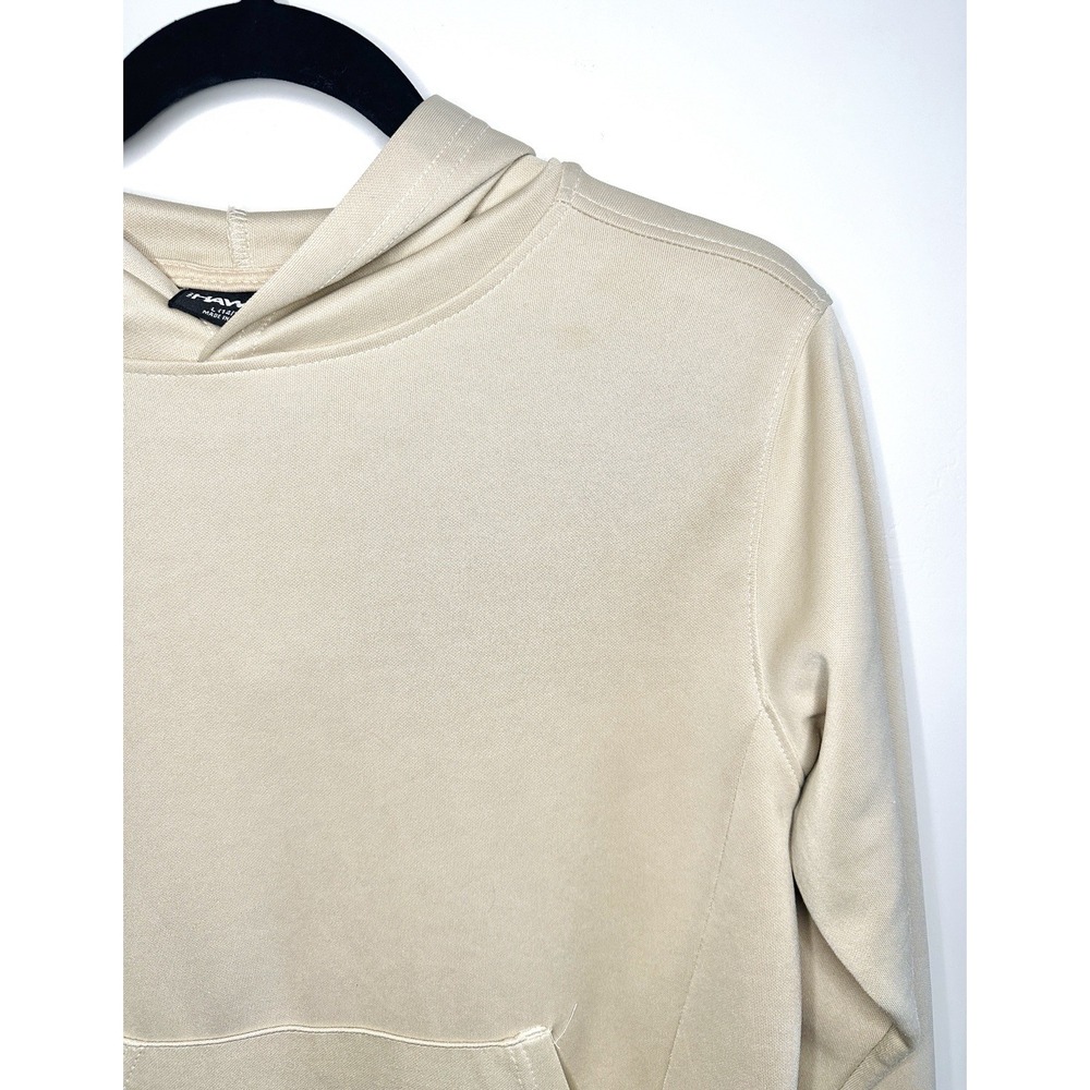 Tony Hawk Boys Hoodie L 14/16 Tan Beige Tech Fleece Pullover Skater Streetwear - Picture 6 of 14
